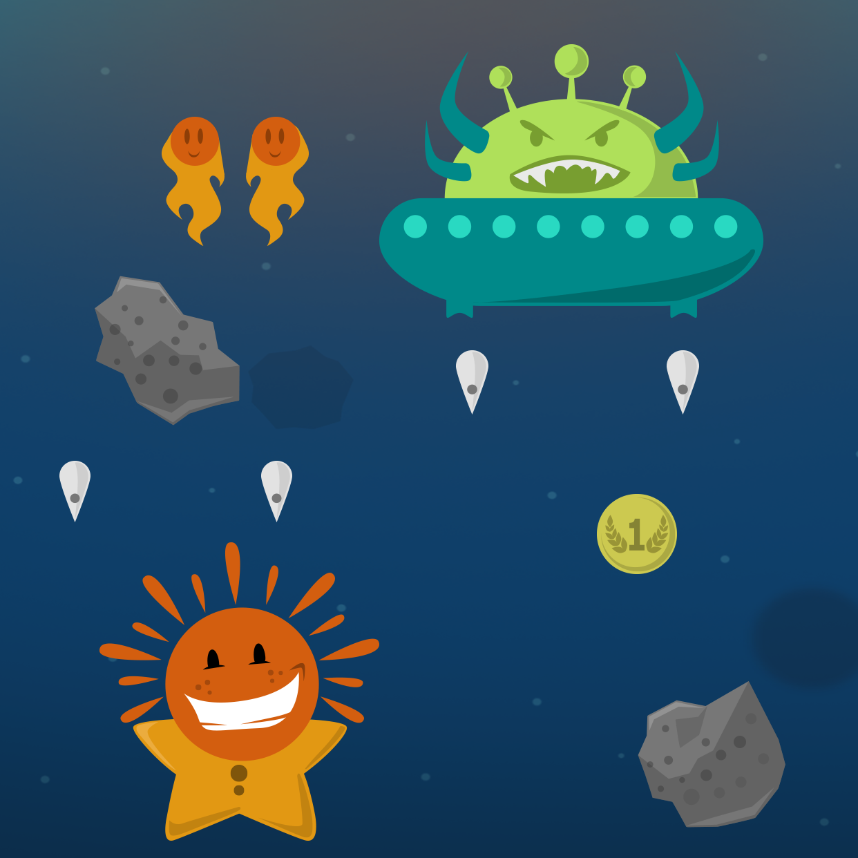 Solar Hero – colorful 2D arcade shooter by Funattic Studio